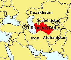 carte turkménistan